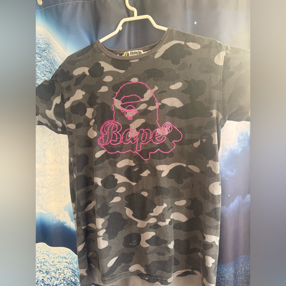 Bape Oversize Camo print tee shirt rare